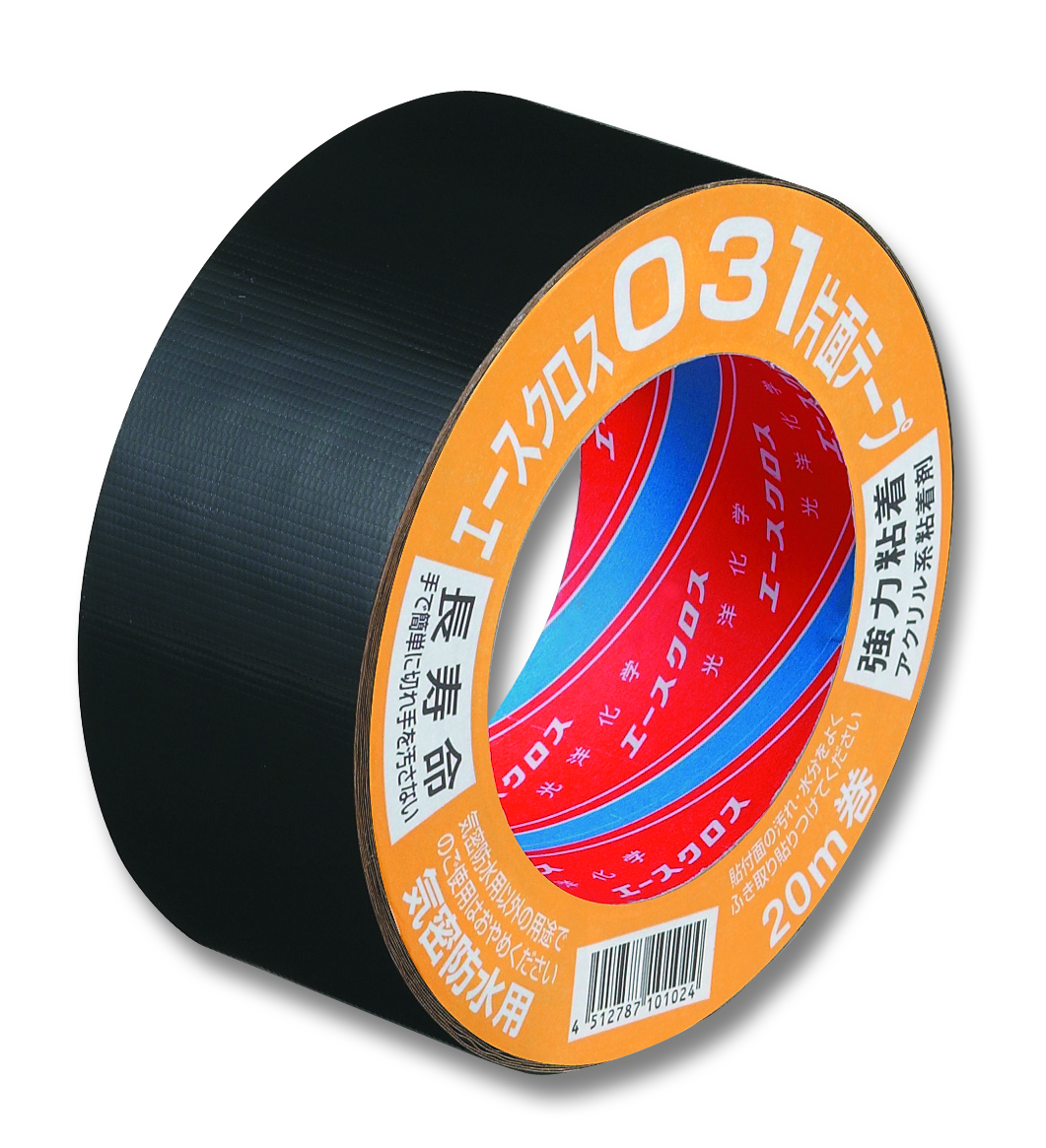 訳あり】 アクリル系気密テープ エースクロス011 黒 50mm×20m 30巻入り×3箱 光洋化学